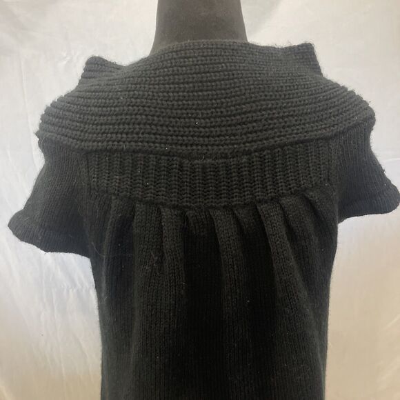 Roxy Knit Top Vintage Y2K Tunic 2000s Retro OC Surfer Girl Cardigan SZ L Black - Picture 8 of 9